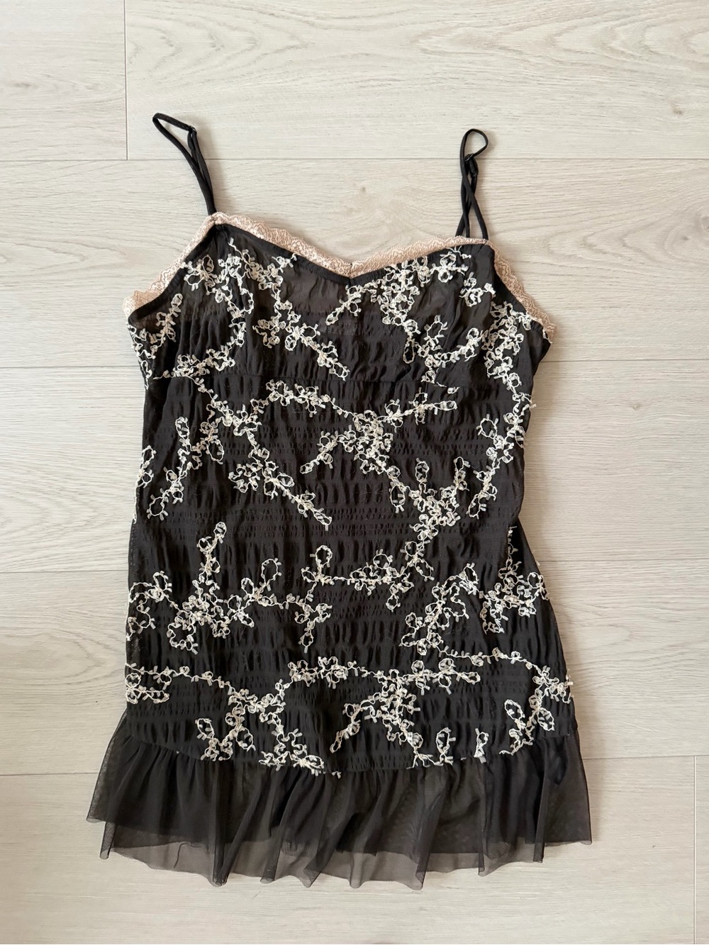 Free People Night We Met Embroidered Slip